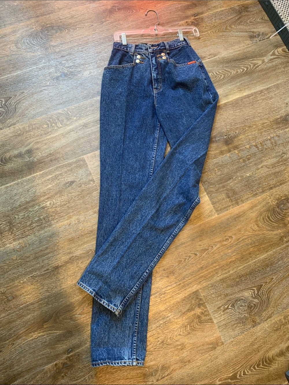 #2 High-Rise Dark Blue Women's Jeans — Tailored Straight Leg